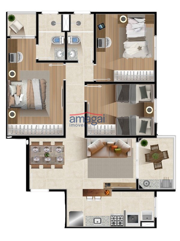 Planta Mango Garden - Apartamento Tipo C