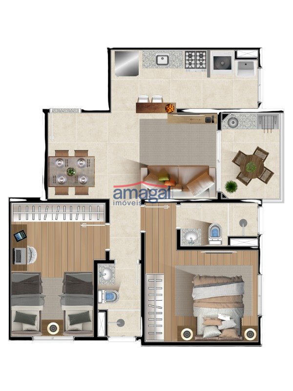 Planta Mango Garden - Apartamento Tipo A