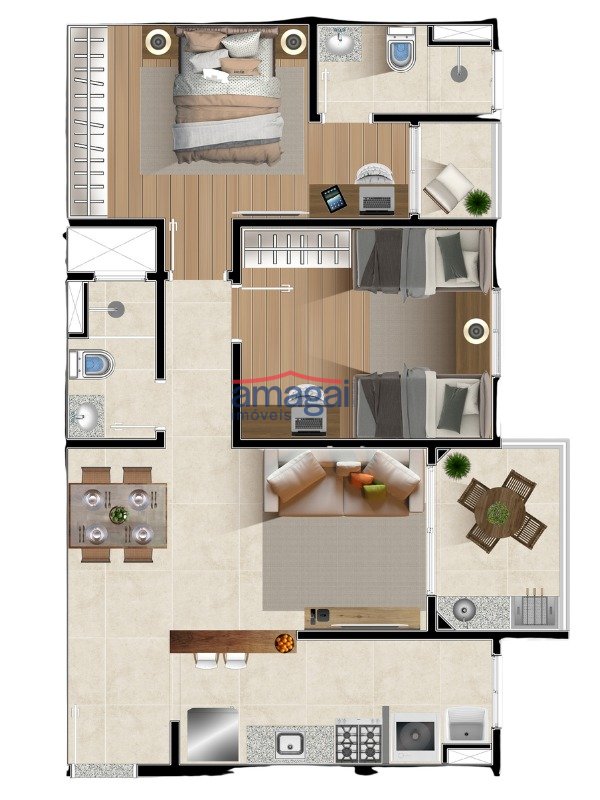 Planta Mango Garden - Apartamento Tipo B