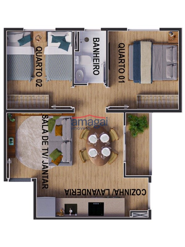 Planta Moratta Residence - Apartamento Tipo A