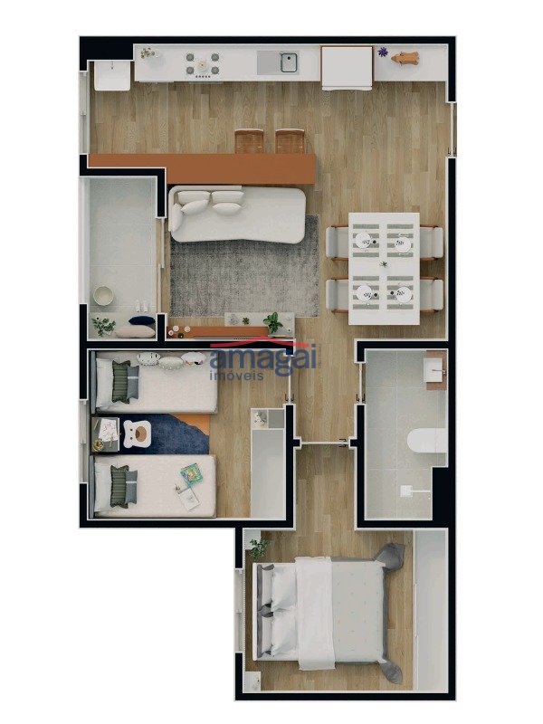 Planta Sou Viver Ravenna - Apartamento Tipo 2