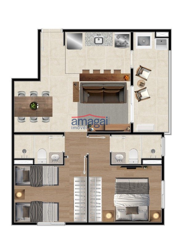 Planta Eternity - Apartamento Tipo 1