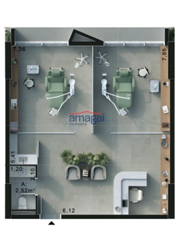 Planta Martim - 63m²