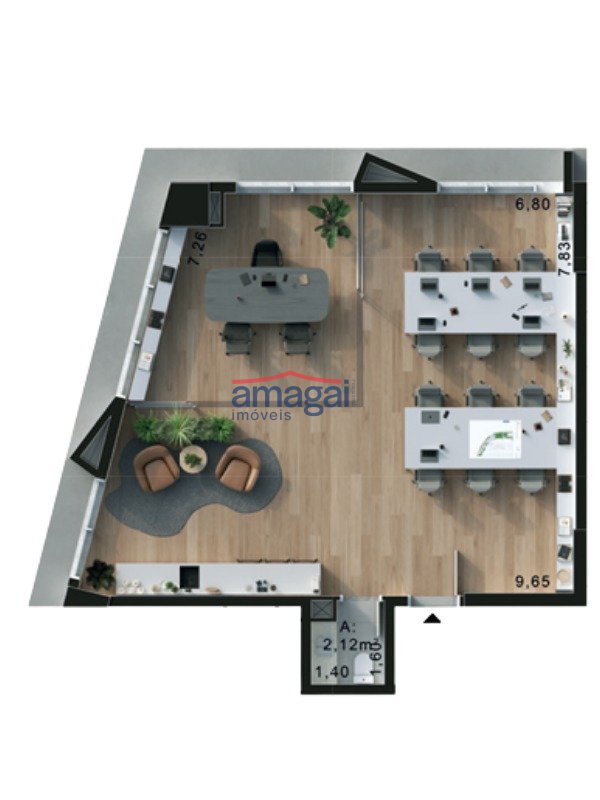 Planta Martim - 70 m²
